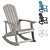 Adirondack All-Weather Outdoor Rocking Chair 3D model small image 8