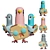 Coarse Play House Bird Figure 3D model small image 1