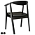 Minimalist Black Stockholm Chair 3D model small image 3