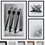 Modern Dining Utensils Picture Frame Set 3D model small image 1