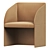 Sleek Modern La Cividina Armchair 3D model small image 2