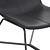 Sleek Leather Lounge Chair, Black 3D model small image 6