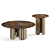 Modern Round Coffee Table Set 3D model small image 1