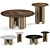 Modern Round Coffee Table Set 3D model small image 5