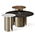 Modern Round Coffee Table Set 3D model small image 6