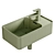 Strada II White Hand Washbasin 3D model small image 2