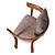 Handcrafted Floridita Walnut Upholstered Chair 3D model small image 4