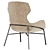 Sleek Brera Armchair, Modern Design 3D model small image 2