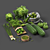 Green Veggie Variety Set: 3D 3D model small image 3