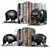 Skull Bookends Set with Unique Textures 3D model small image 3