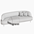 Grace 2-Seater Sofa, 2014 Version 3D model small image 2