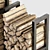 Rustic Firewood Decor Set 3D model small image 2