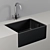 Elegant Rangemaster Black Ceramic Sink. 3D model small image 1