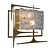 Elegant Geometric Glass Wall Lamp 3D model small image 5