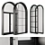  Contemporary Black Arched Windows 3D model small image 1