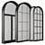  Contemporary Black Arched Windows 3D model small image 4