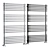 Monza Anthracite Heated Towel Rail 3D model small image 2