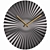 Gunmetal Statement Fan Wall Clock 3D model small image 1