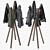 Modern Wall-Mounted Coat Rack 3D model small image 3