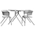 Soriano Garden Bistro Set-Grey 3D model small image 6