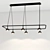 Modern LED Metal Chandelier Estiluz 3D model small image 2