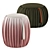 Luxury Fabric & Leather Poufs 3D model small image 1