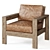  Malibu Leather Accent Armchair 3D model small image 2