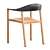 Sleek Modern Plank Monza Chair 3D model small image 2