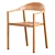 Sleek Modern Plank Monza Chair 3D model small image 3