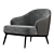 Modern Armchair with Elegant Design 3D model small image 2