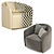 Mila Swivel Armchair - Elegant Comfort 3D model small image 5