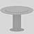 Modern Marble Round Dining Table 3D model small image 3