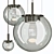 Smoky Glass Pendant Light 3D model small image 2