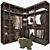 Modern Style Wardrobe Composition 3D model small image 1