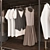 Modern Style Wardrobe Composition 3D model small image 11