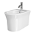 Duravit White Tulip Hanging Bidet 3D model small image 2