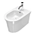 Duravit White Tulip Hanging Bidet 3D model small image 3