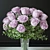 White Pink Rose Bouquet Set 3D model small image 5