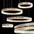 Luxury Saturno Glass Chandelier 3D model small image 1