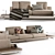 B&B Italia Sofa: Dock High 3D model small image 3