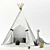 Virtual Teepee Hut Model 3D model small image 2