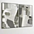 Plaster Dual Photo Frame 171 3D model small image 5