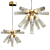 Verona Brass Glass Chandelier Light 3D model small image 2