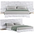 Italian Marble Modern Bed Set 3D model small image 1