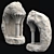 Elegant Stone Art Sculptures 3D model small image 2