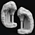 Elegant Stone Art Sculptures 3D model small image 4