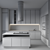 Modern White Kitchen Design No.02 3D model small image 7