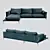 Premium Leather Corner Sofa Div-704 3D model small image 1