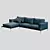 Premium Leather Corner Sofa Div-704 3D model small image 2