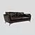 Vintage Charm Premium Leather Sofa 3D model small image 2